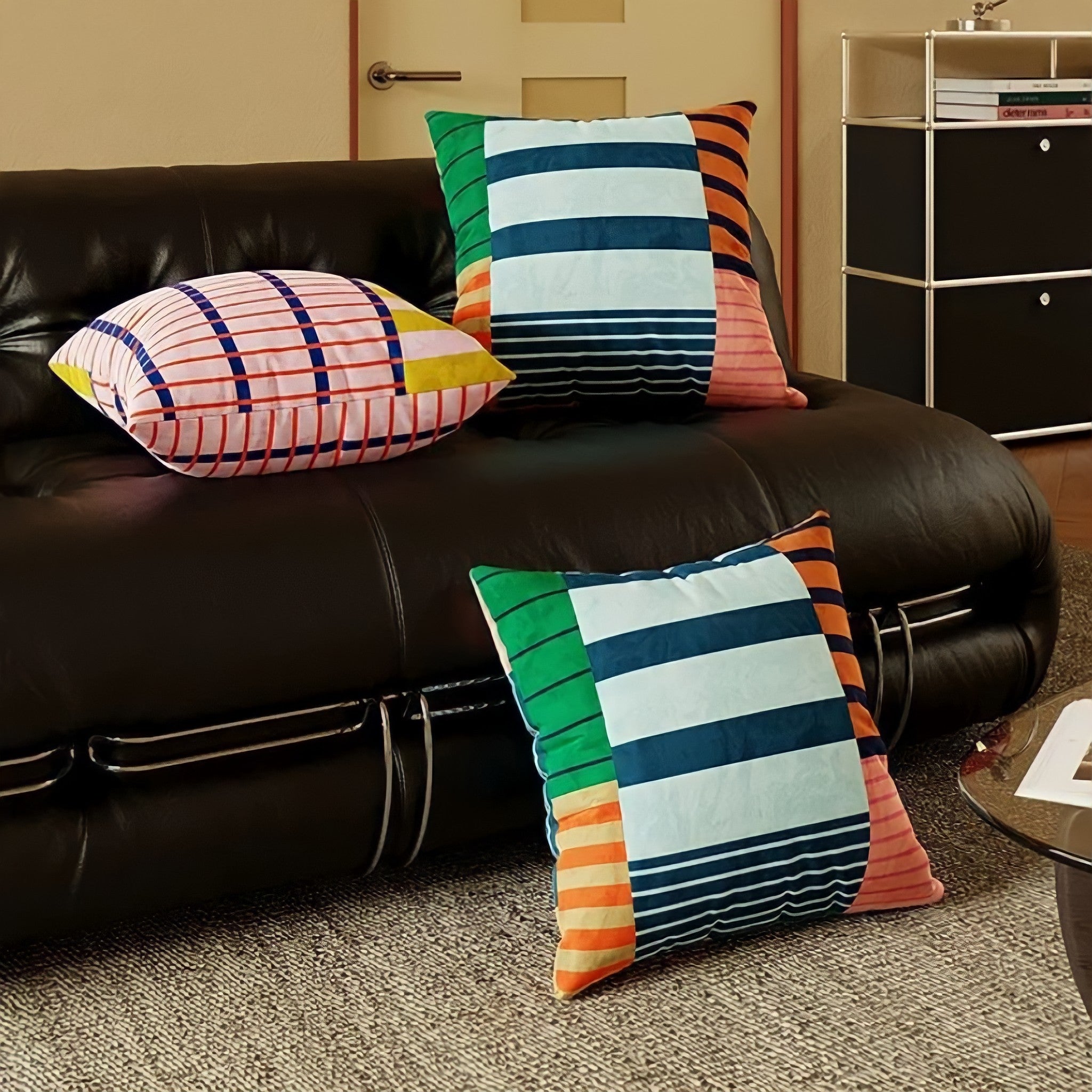 Geometric Line Cushion