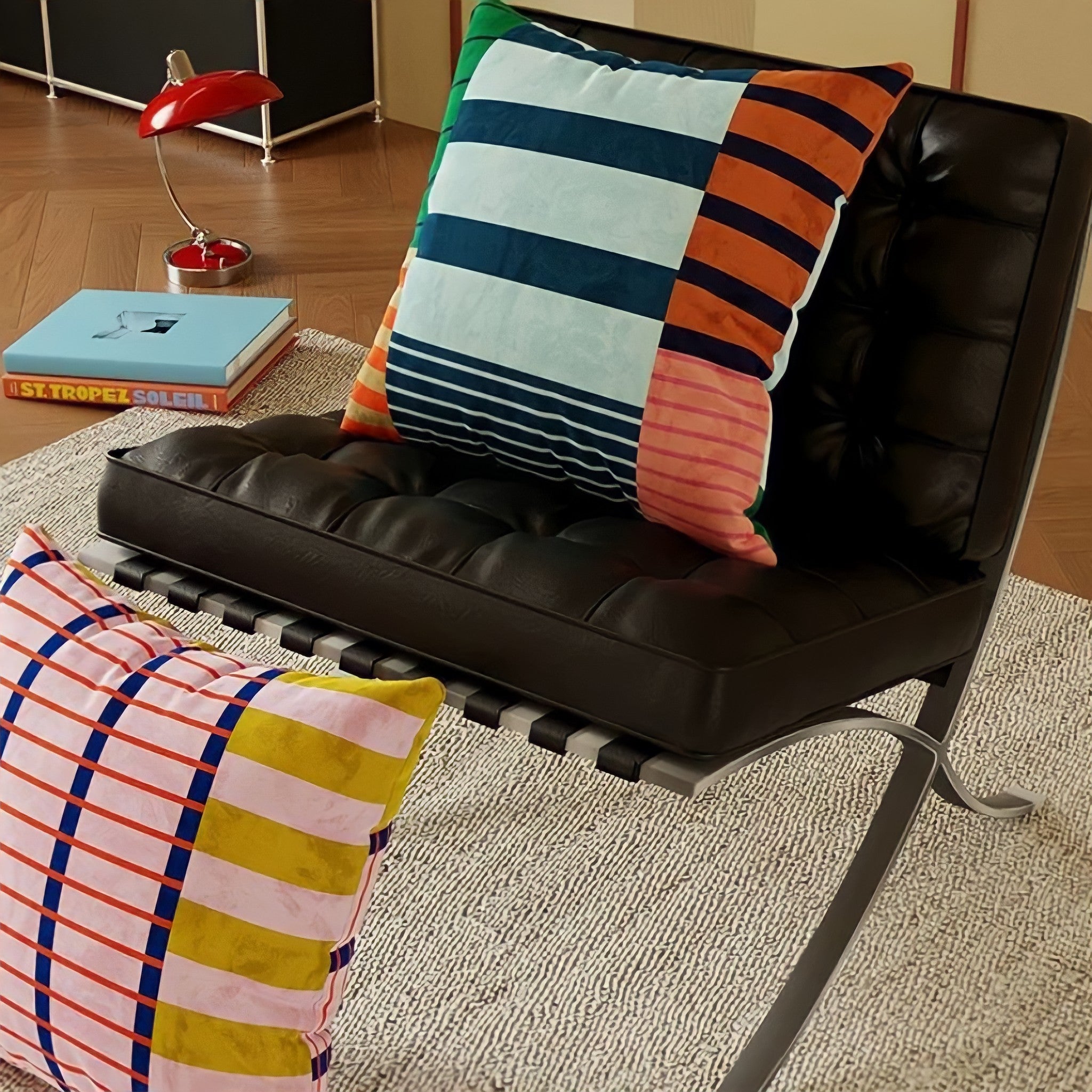 Geometric Line Cushion