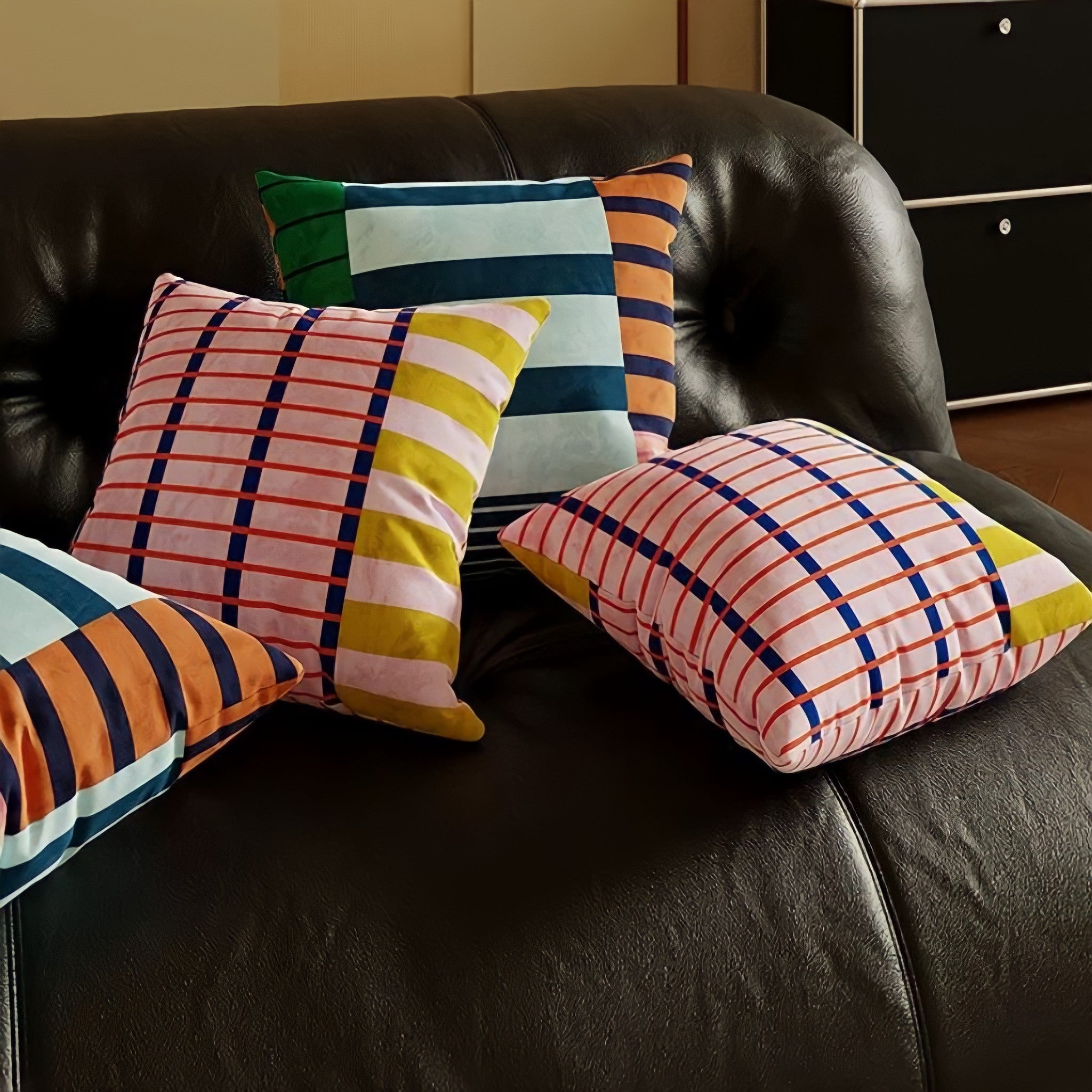 Geometric Line Cushion