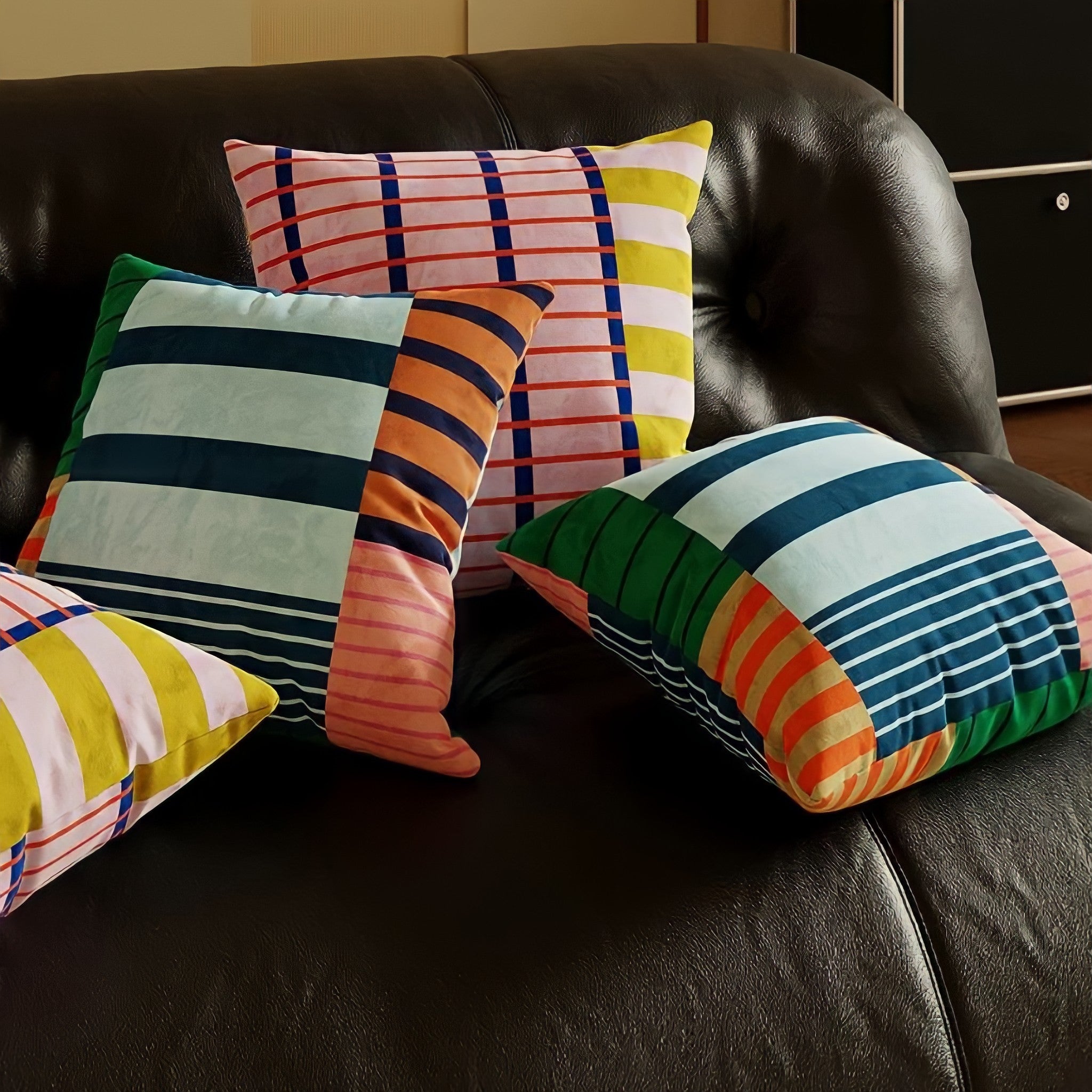 Geometric Line Cushion