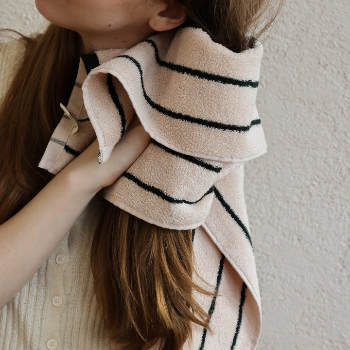 コットンコントラストラインタオル