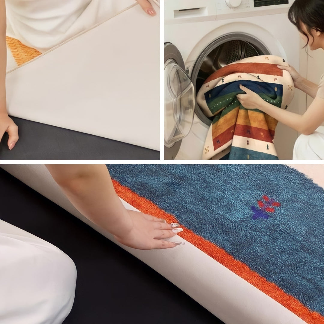 フォークロアボーダーラグ