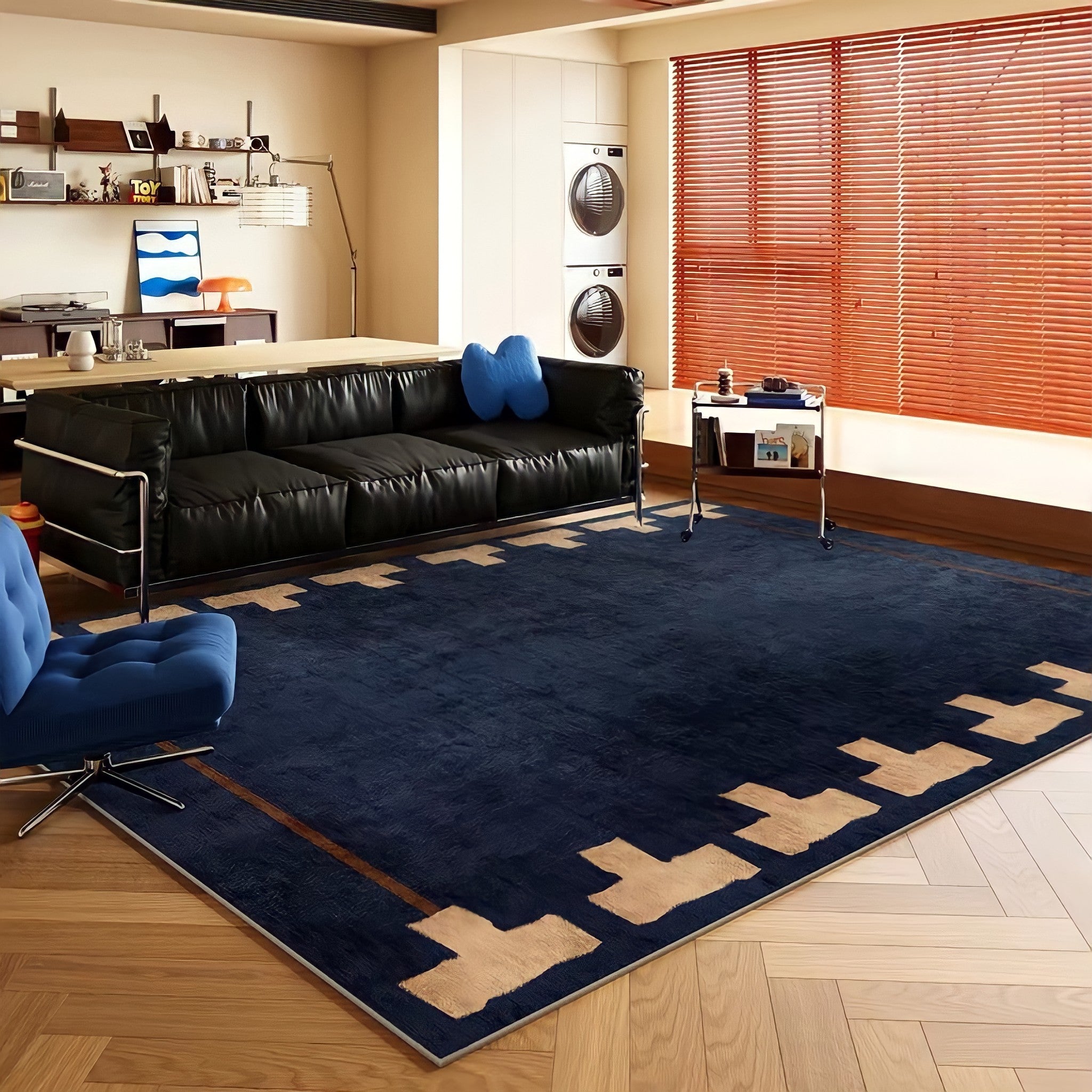 ミッドナイトパズルラグカーペット