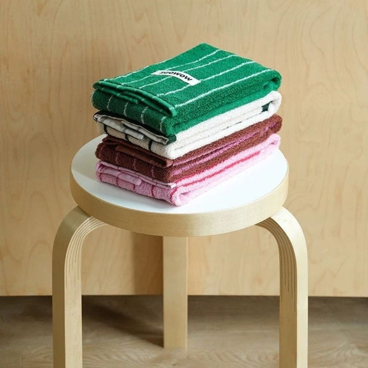 コントラストカラーストライプタオル