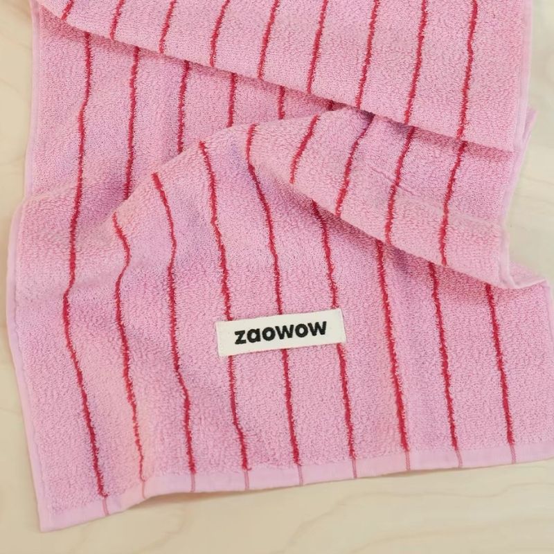 コントラストカラーストライプタオル