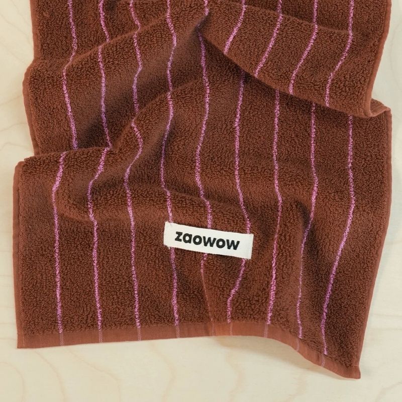 コントラストカラーストライプタオル