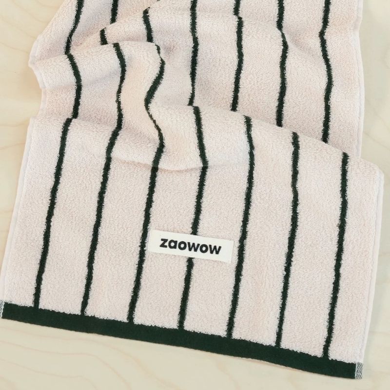 コントラストカラーストライプタオル