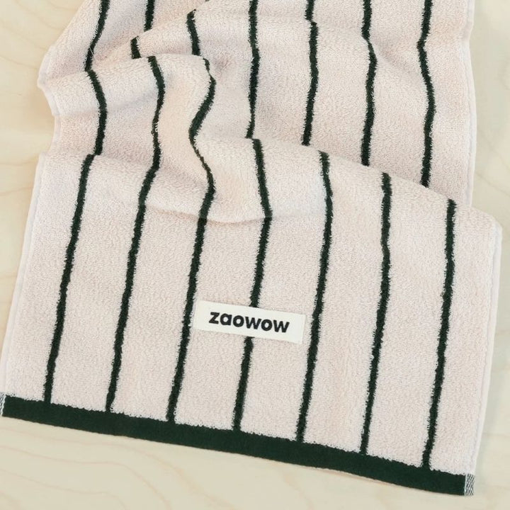 コントラストカラーストライプタオル