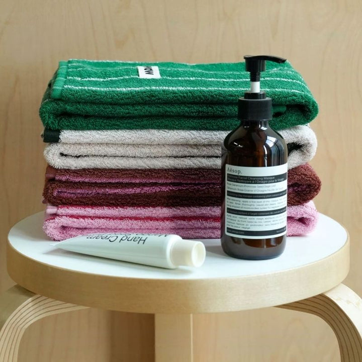 コントラストカラーストライプタオル