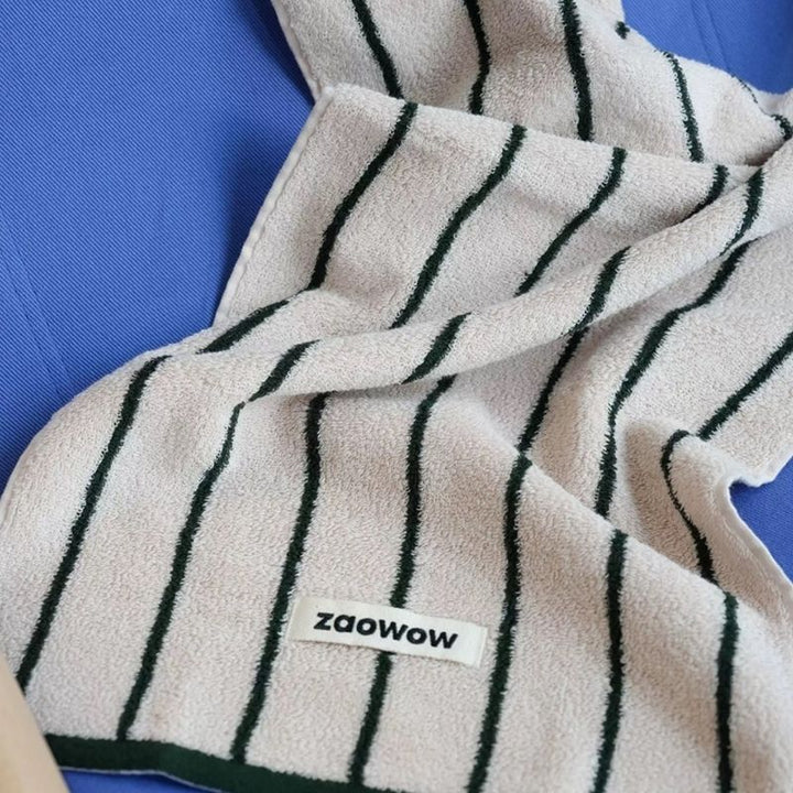 コントラストカラーストライプタオル