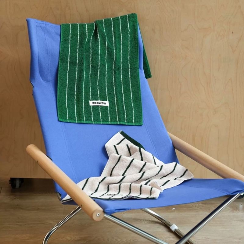 コントラストカラーストライプタオル