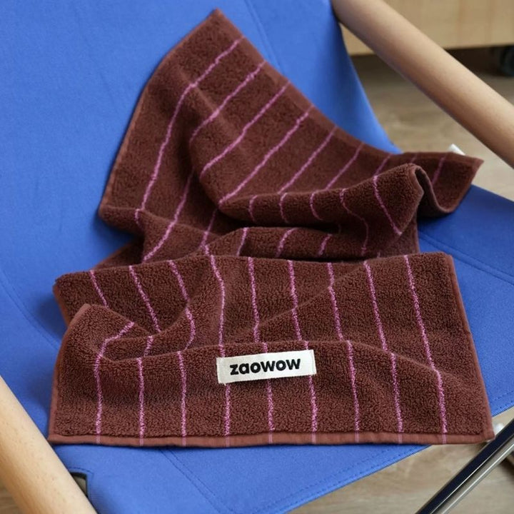 コントラストカラーストライプタオル