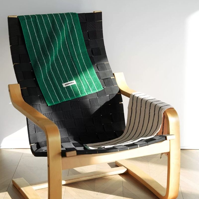 コントラストカラーストライプタオル