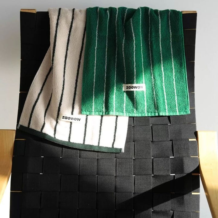 コントラストカラーストライプタオル