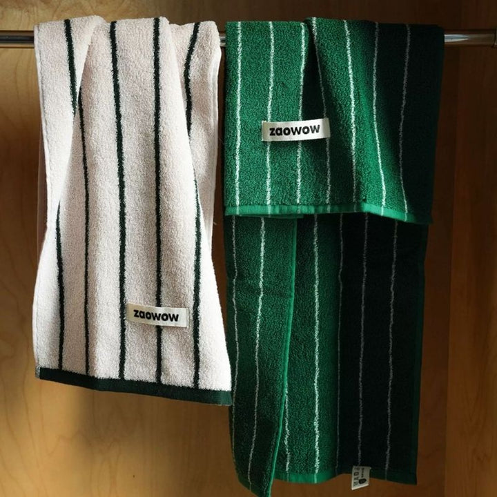 コントラストカラーストライプタオル