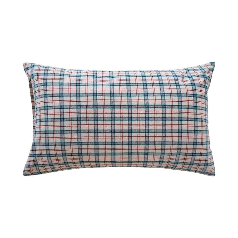 ピュアコットンチェック柄寝具カバー レッド