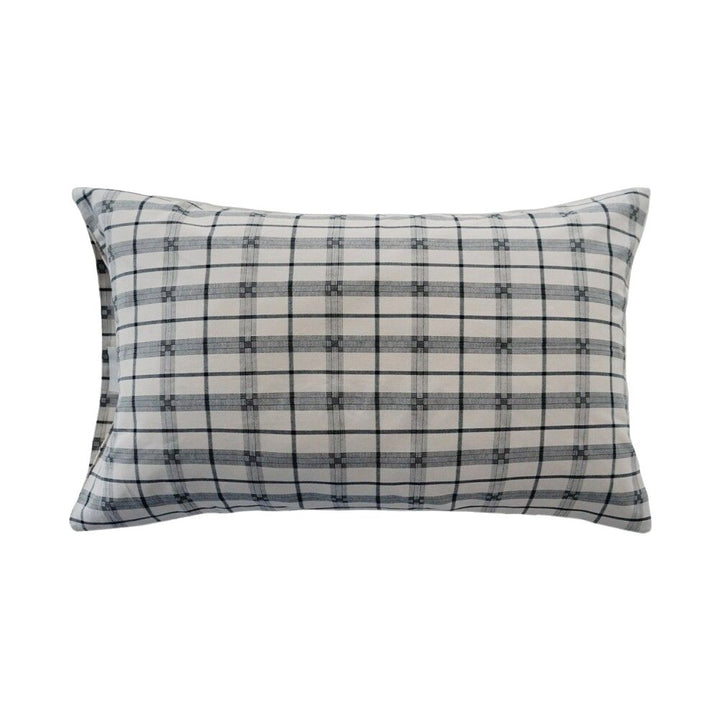 Pure Cotton Checkered Bedding Cover, Black