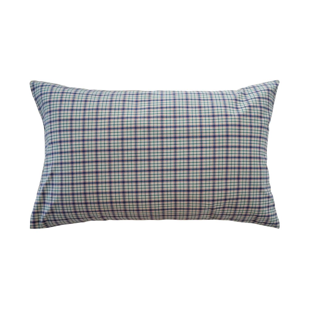 ピュアコットンチェック柄寝具カバー ライトグリーン