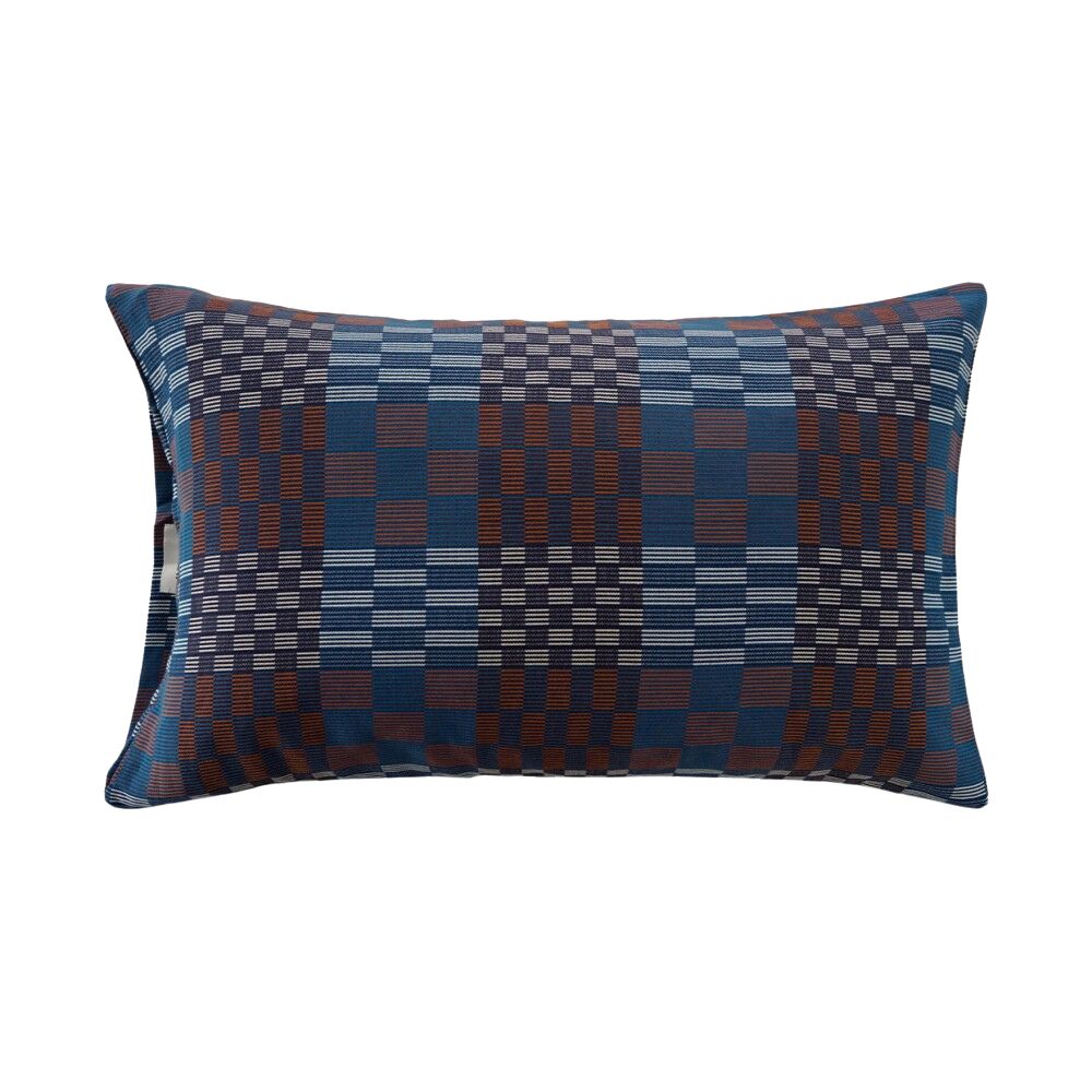 ピュアコットンチェック柄寝具カバー ブラウンネイビー