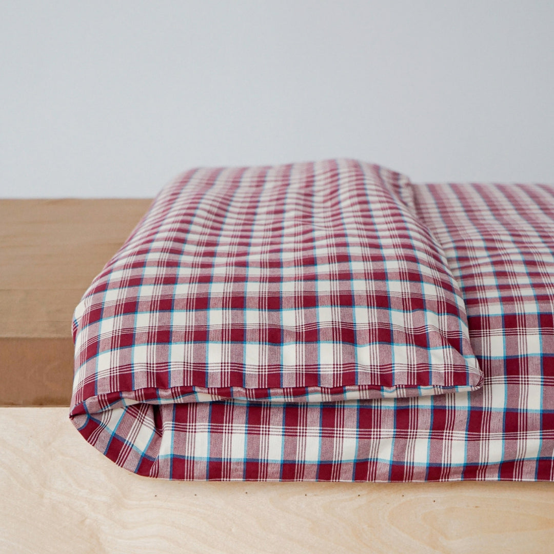 ピュアコットンチェック柄寝具カバー ベリー