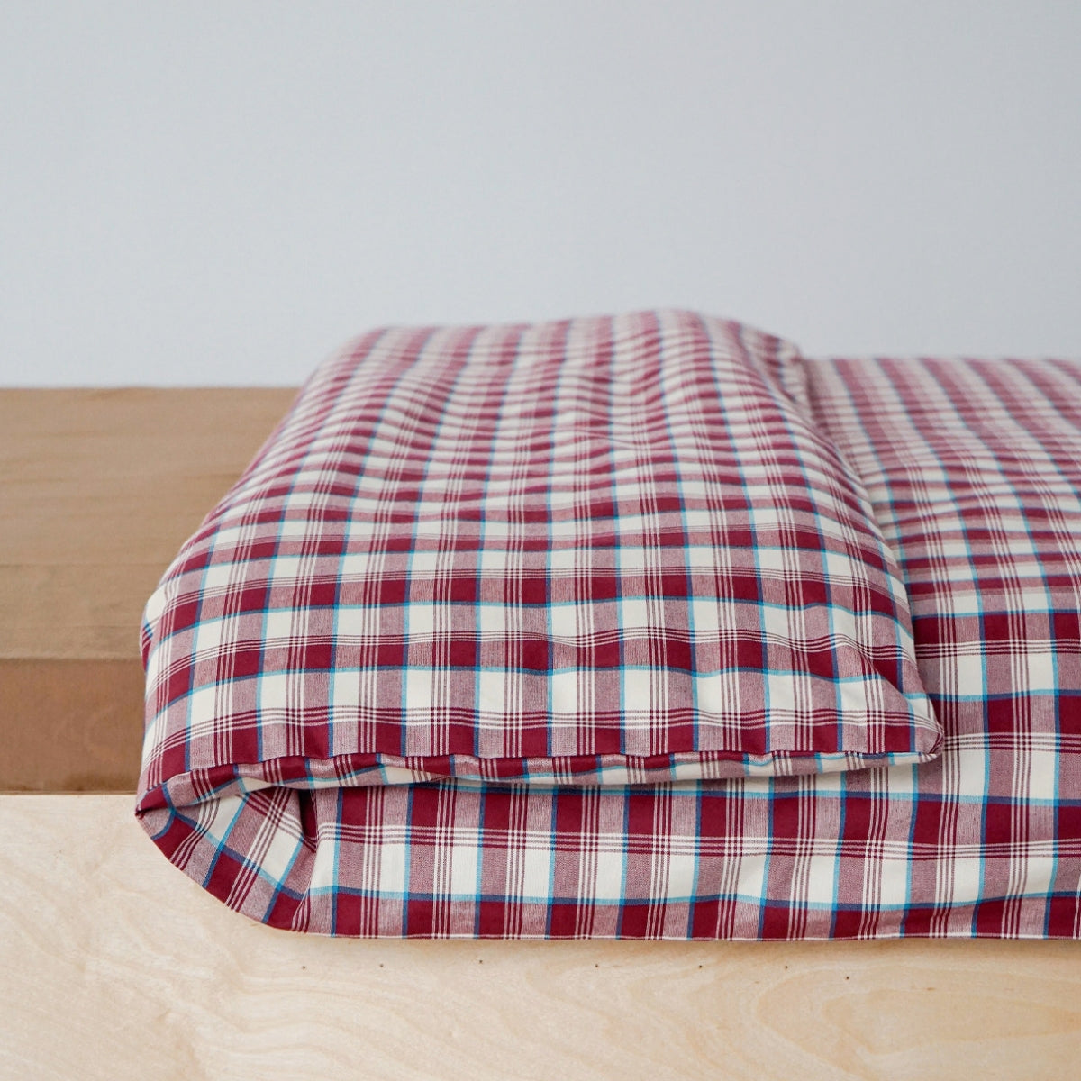 ピュアコットンチェック柄寝具カバー ベリー