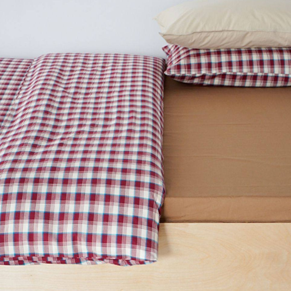 ピュアコットンチェック柄寝具カバー ベリー