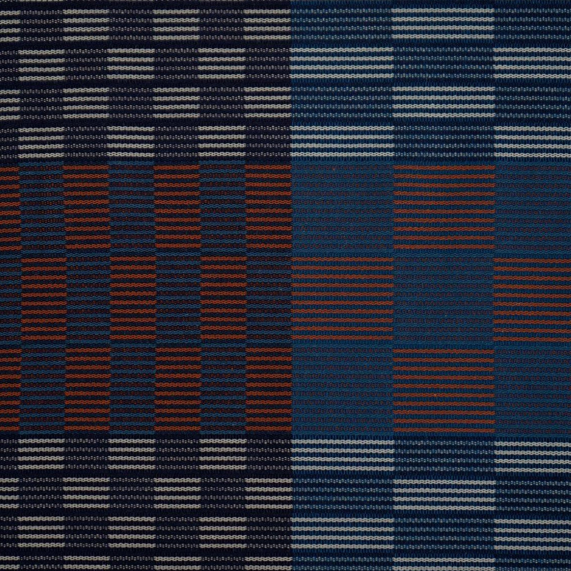 ピュアコットンチェック柄寝具カバー ブラウンネイビー