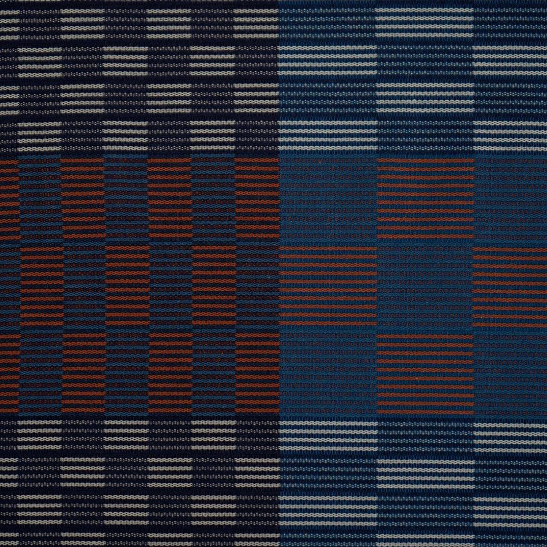 ピュアコットンチェック柄寝具カバー ブラウンネイビー