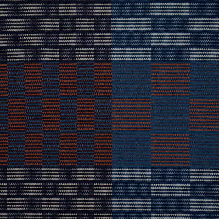 ピュアコットンチェック柄寝具カバー ブラウンネイビー