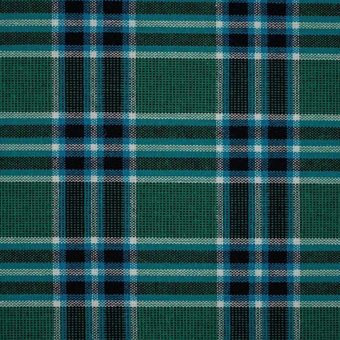 ピュアコットンチェック柄寝具カバー エメラルドグリーン