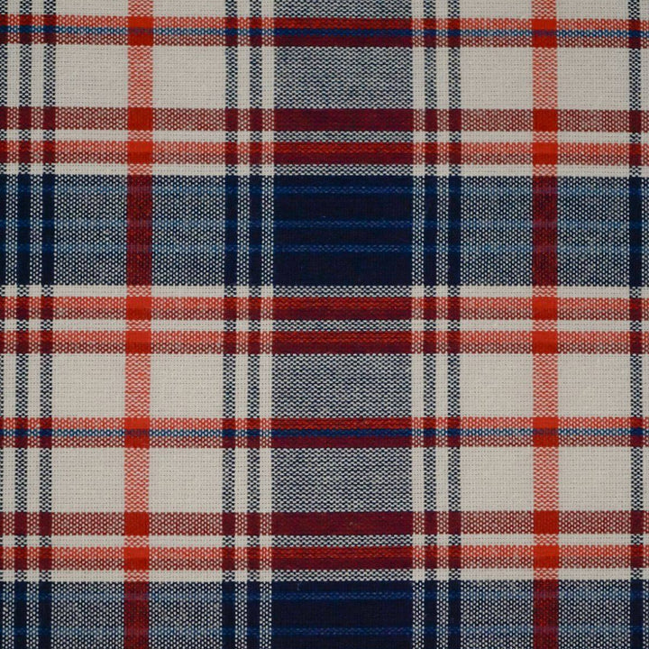 ピュアコットンチェック柄寝具カバー レッドネイビー