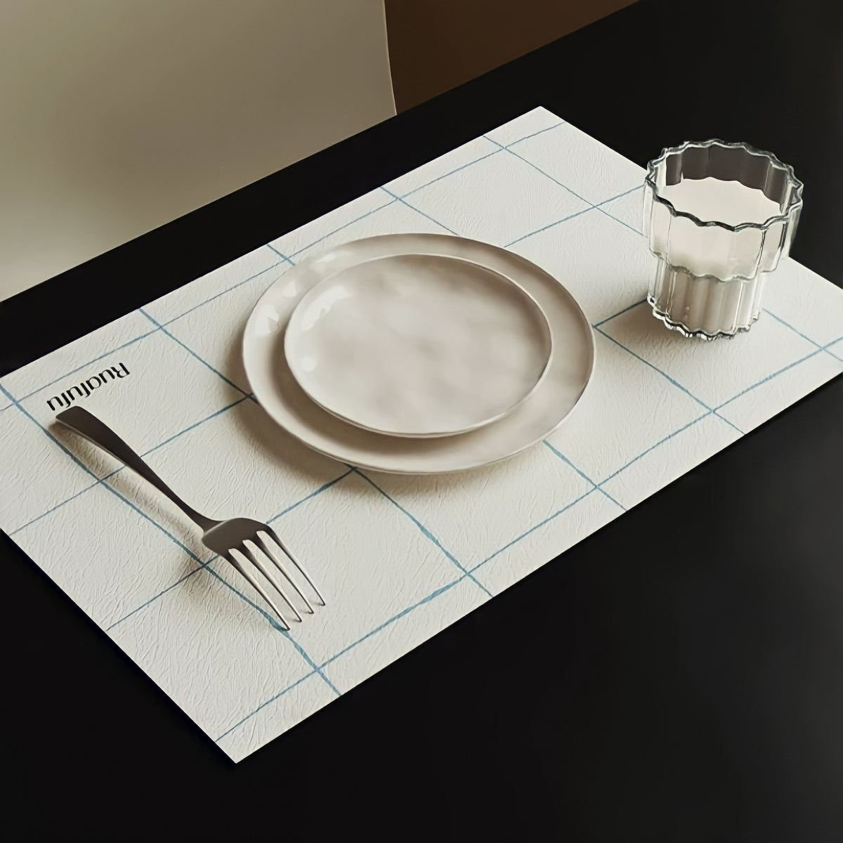 モダンハンドドローインググリッドプレイスマット