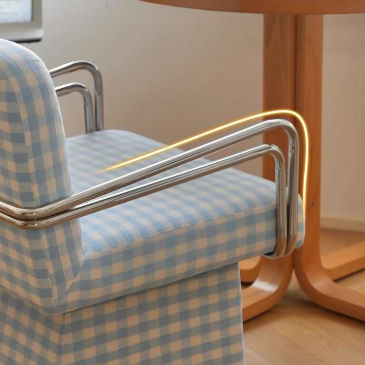 レトロモダンファブリックラウンジチェア