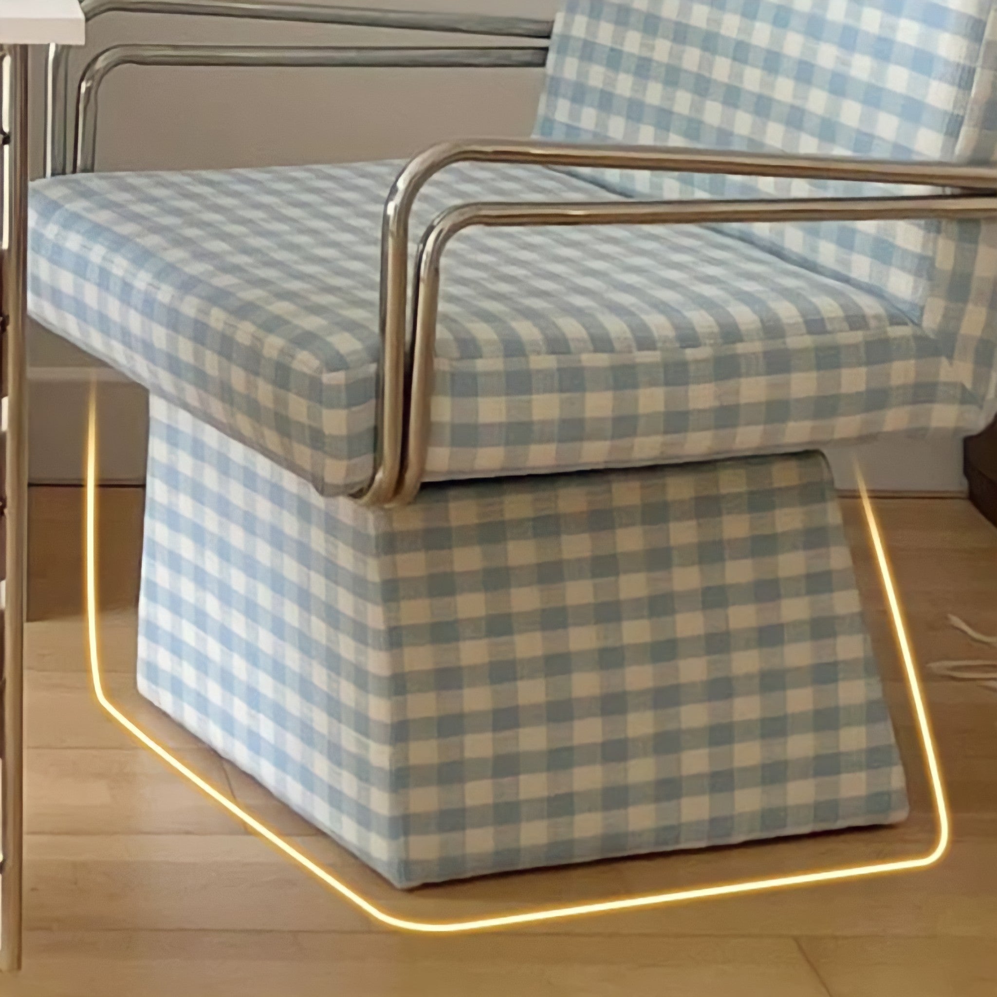 レトロモダンファブリックラウンジチェア