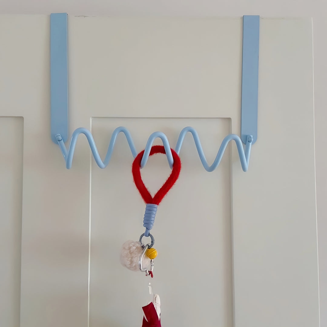 Wave Wall Door Hook Blue