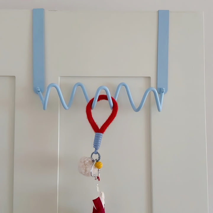 Wave Wall Door Hook Blue
