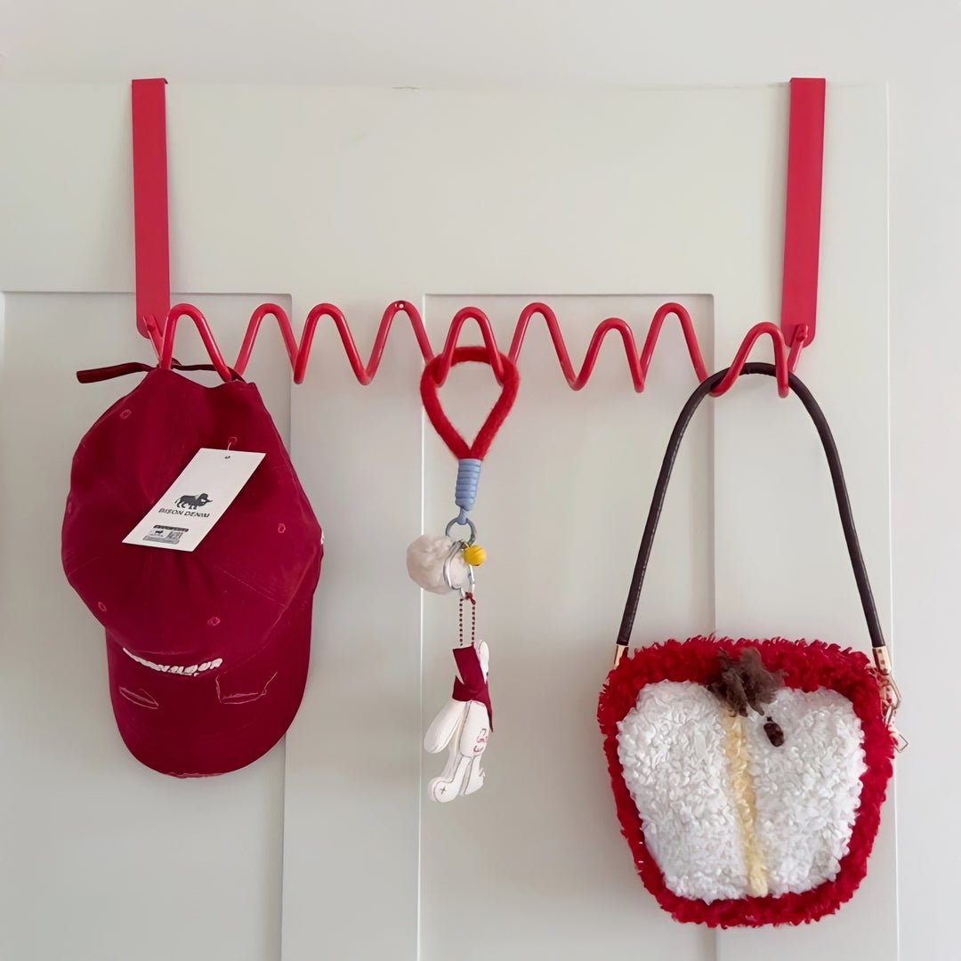Wave Wall Door Hook Red