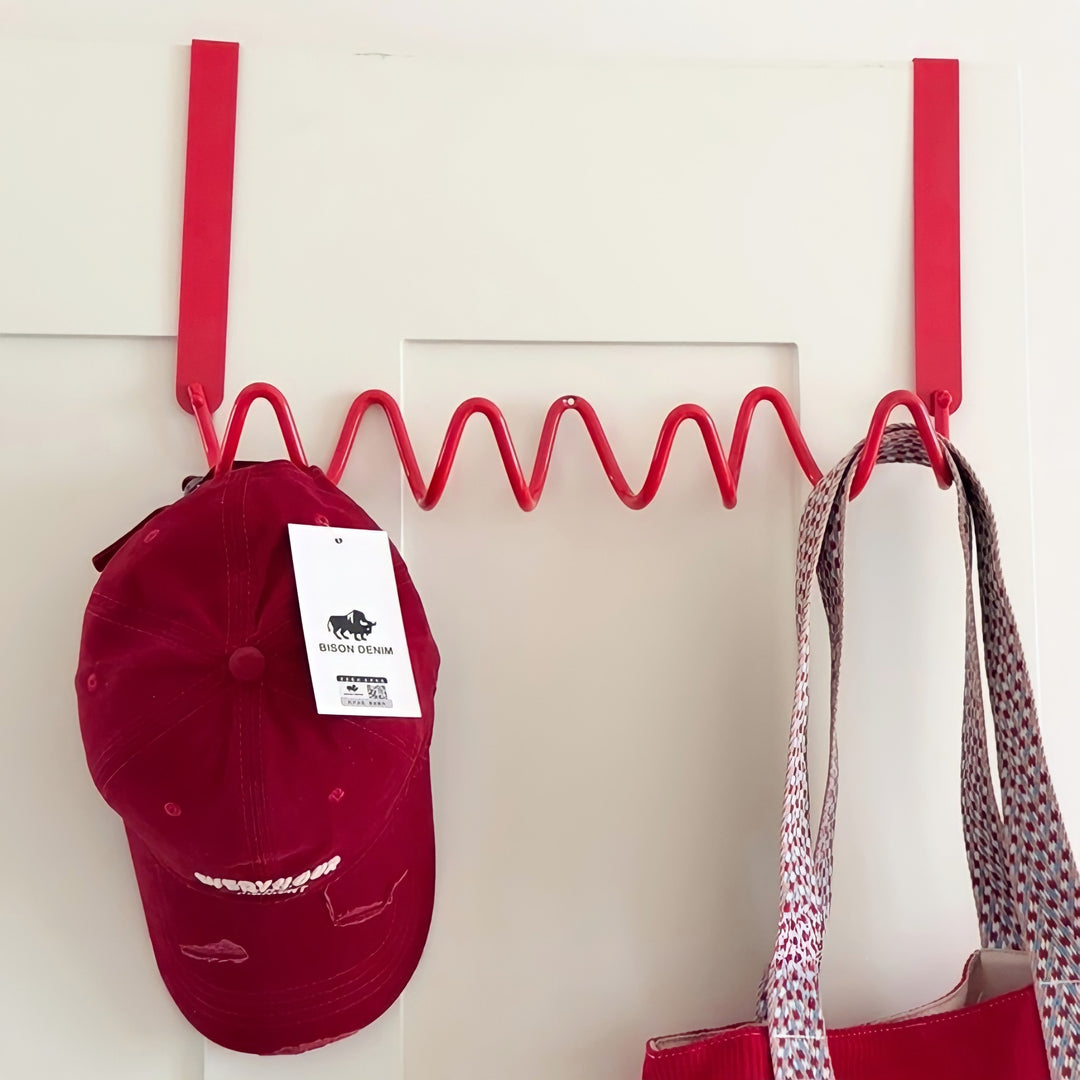 Wave Wall Door Hook Red