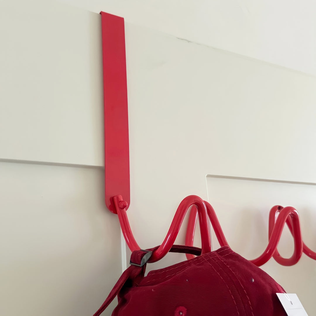 Wave Wall Door Hook Red