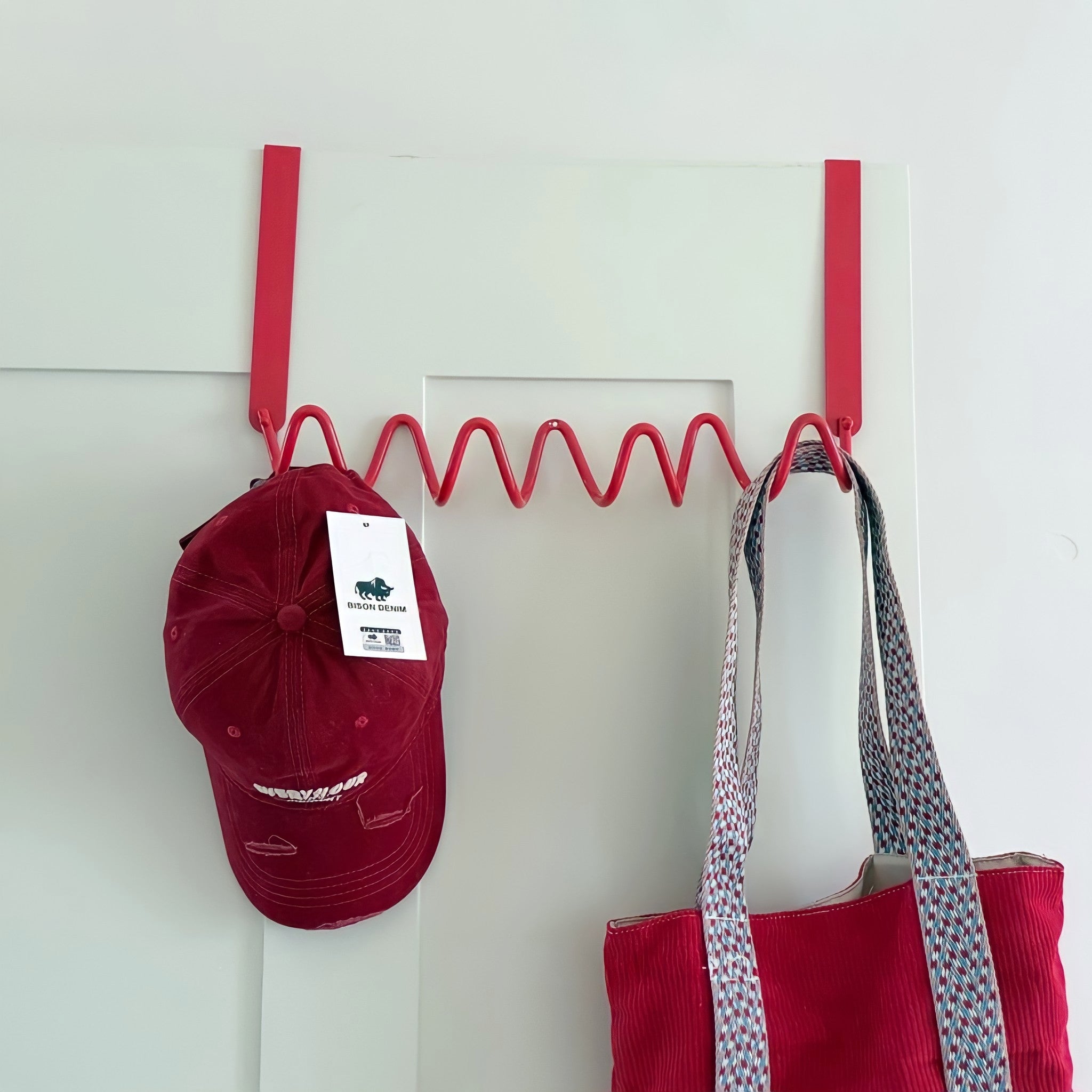 Wave Wall Door Hook Red