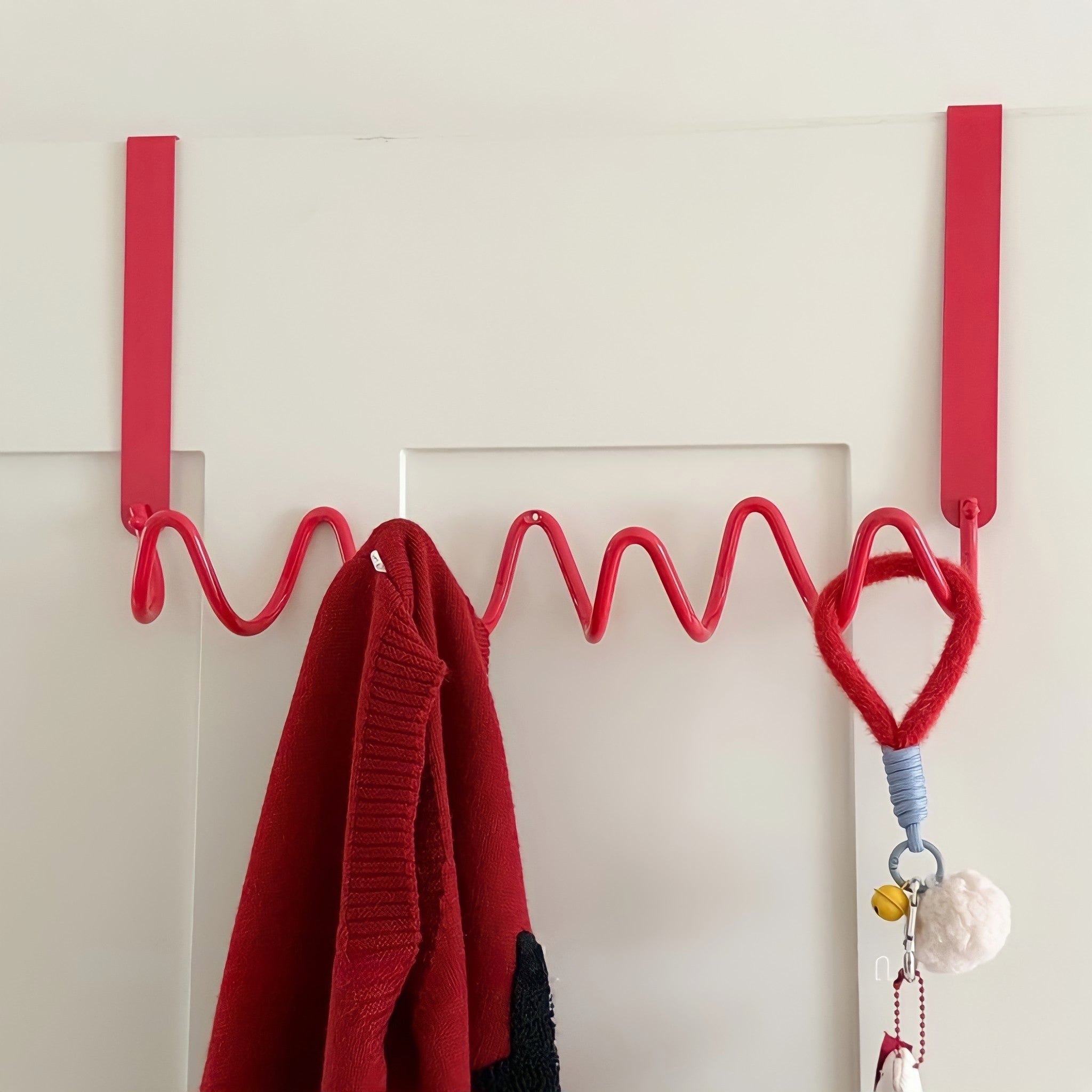 Wave Wall Door Hook Red