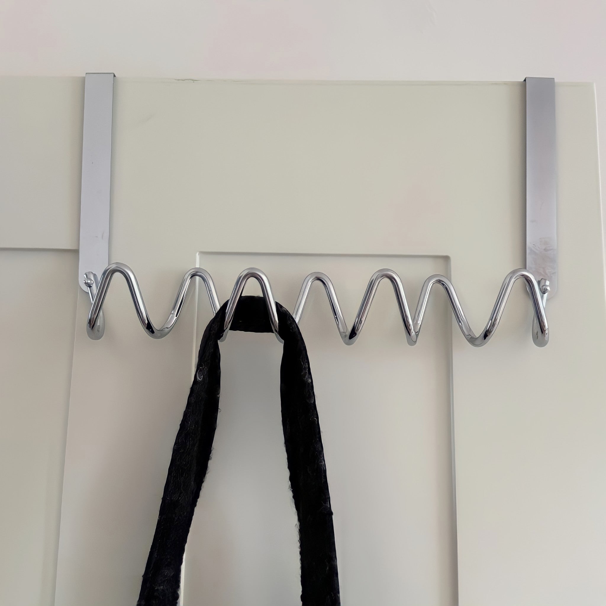 Wave Wall Door Hook, Silver