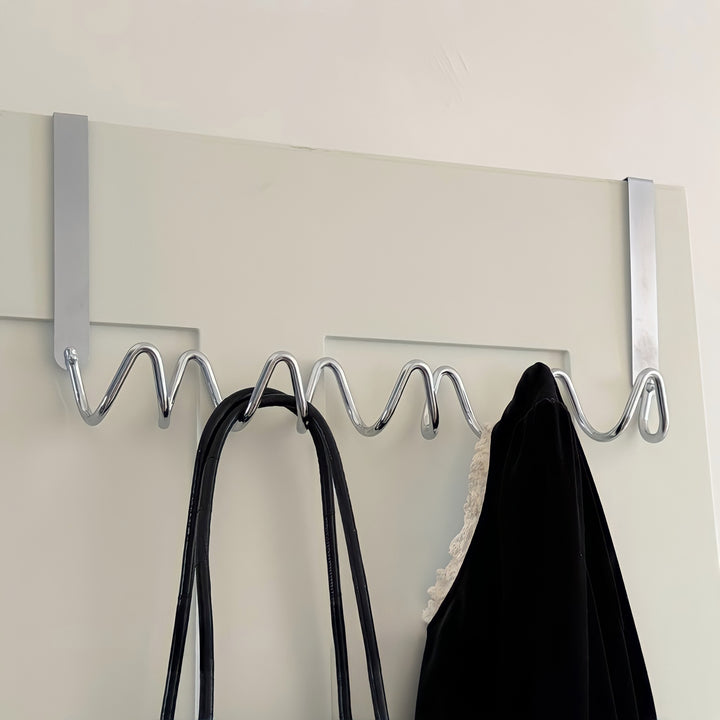Wave Wall Door Hook, Silver