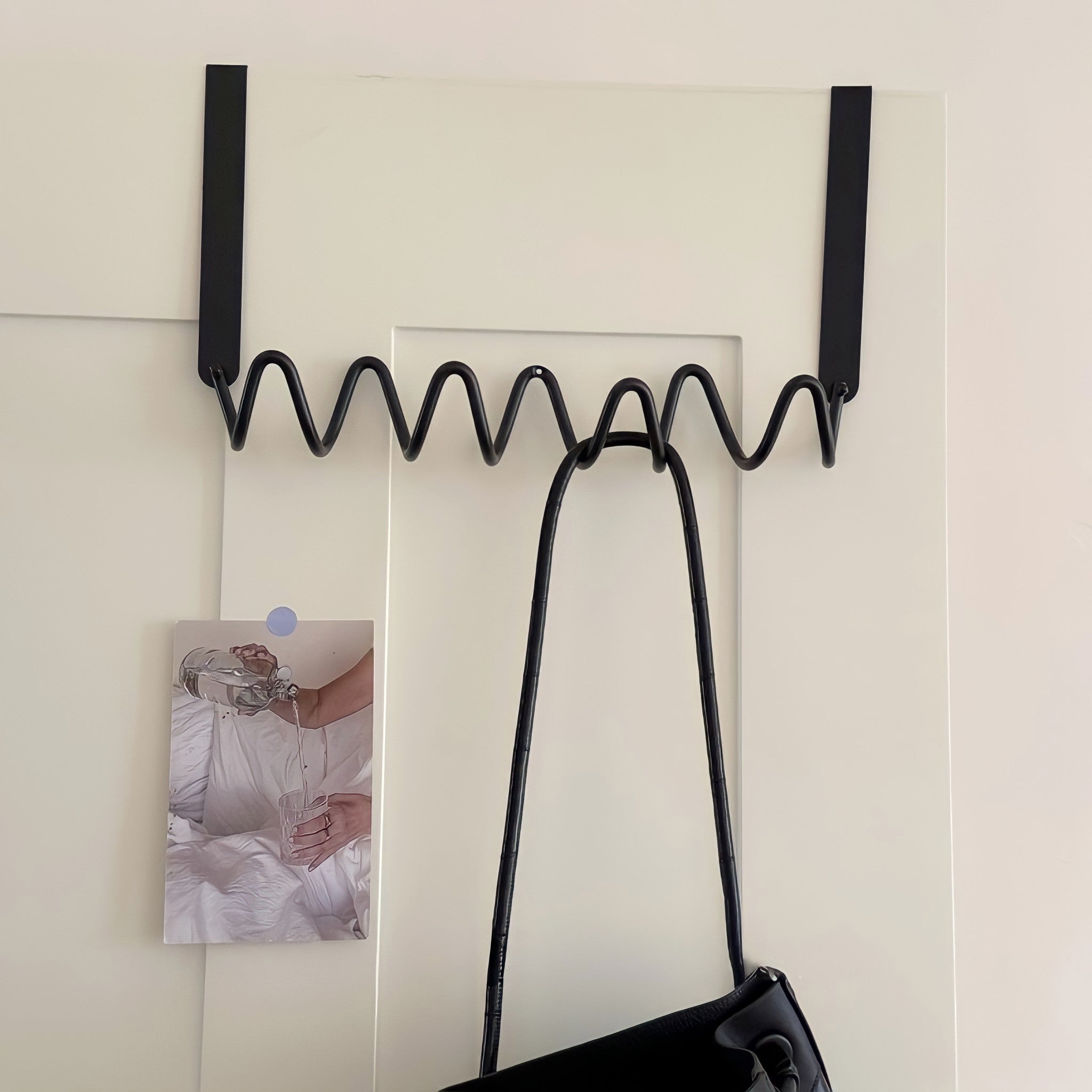 Wave Wall Door Hook Black