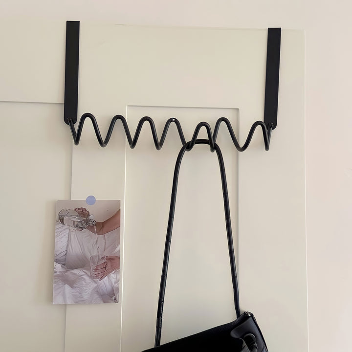 Wave Wall Door Hook Black