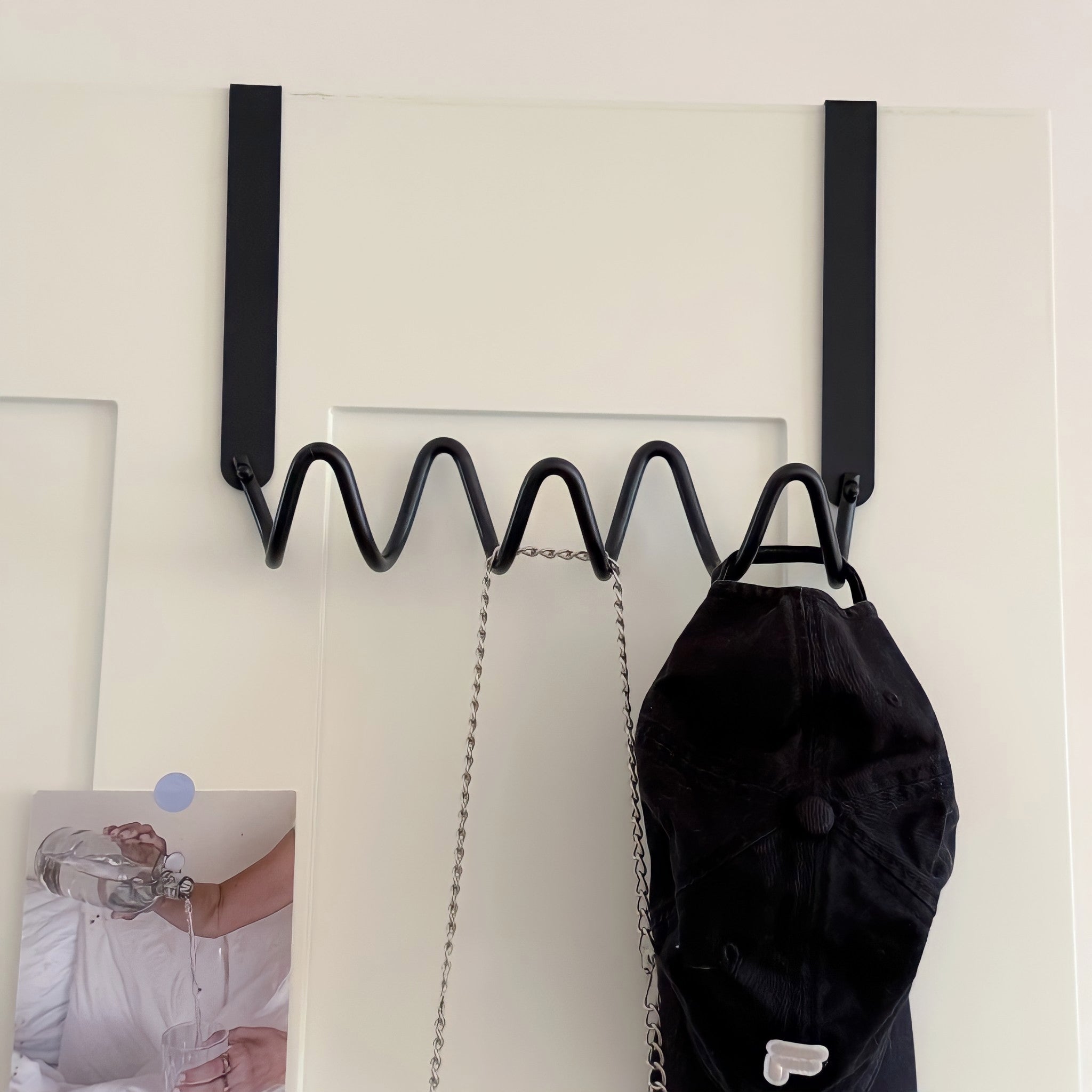 Wave Wall Door Hook Black