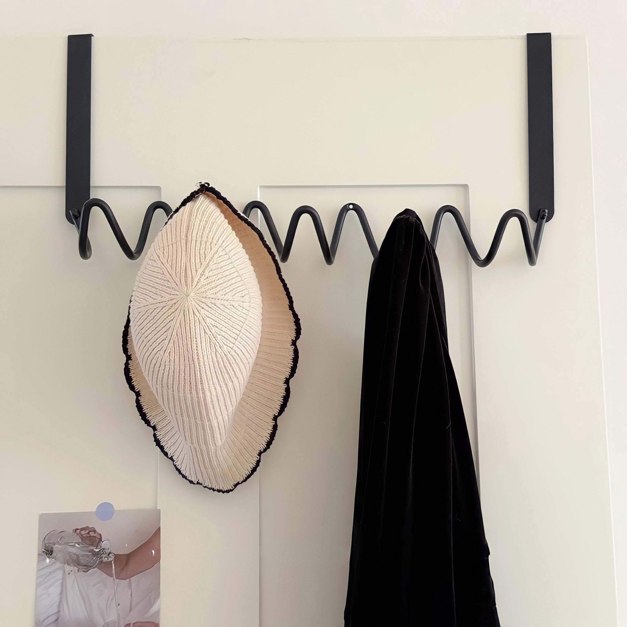 Wave Wall Door Hook Black