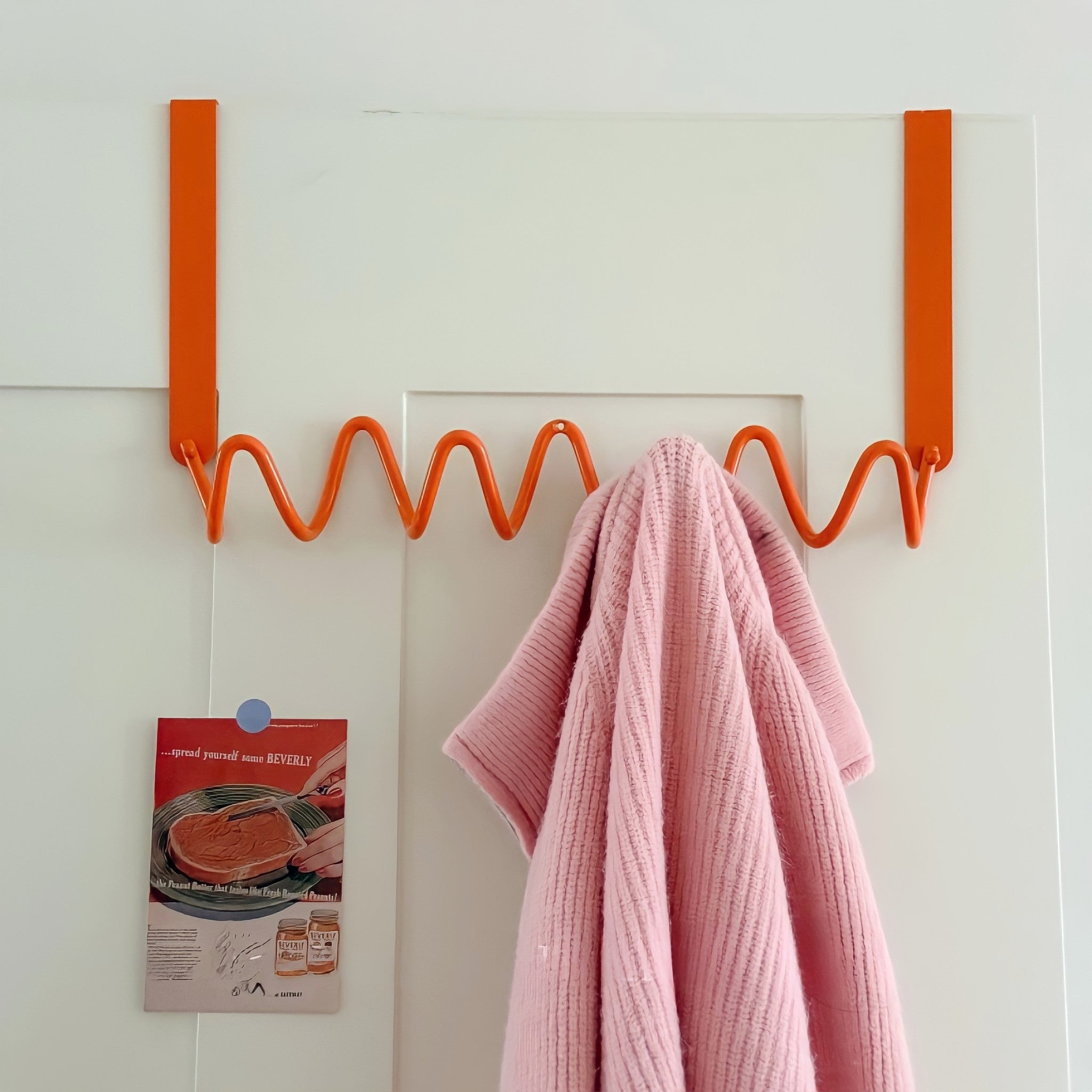Wave Wall Door Hook, Orange