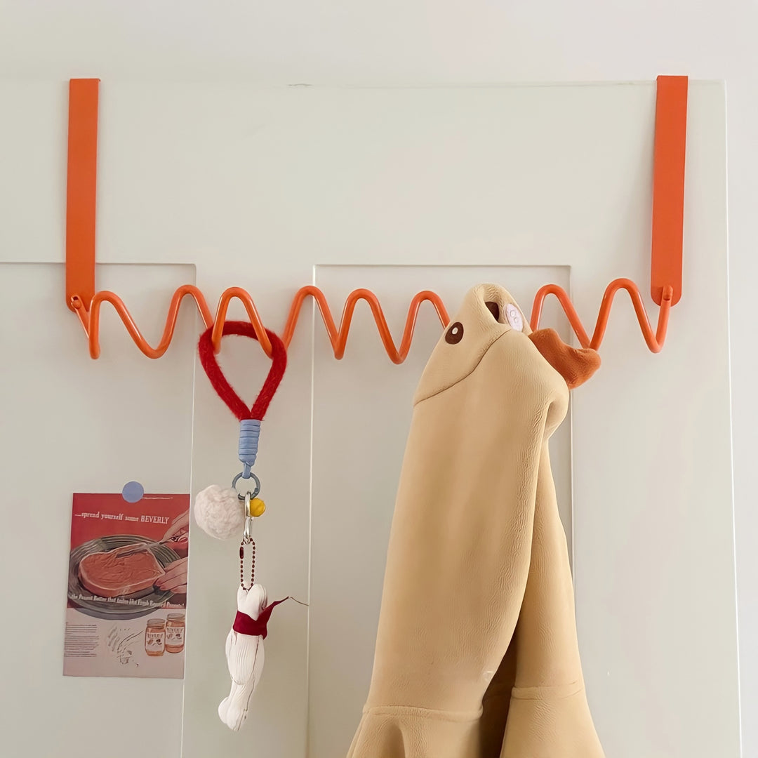 Wave Wall Door Hook, Orange
