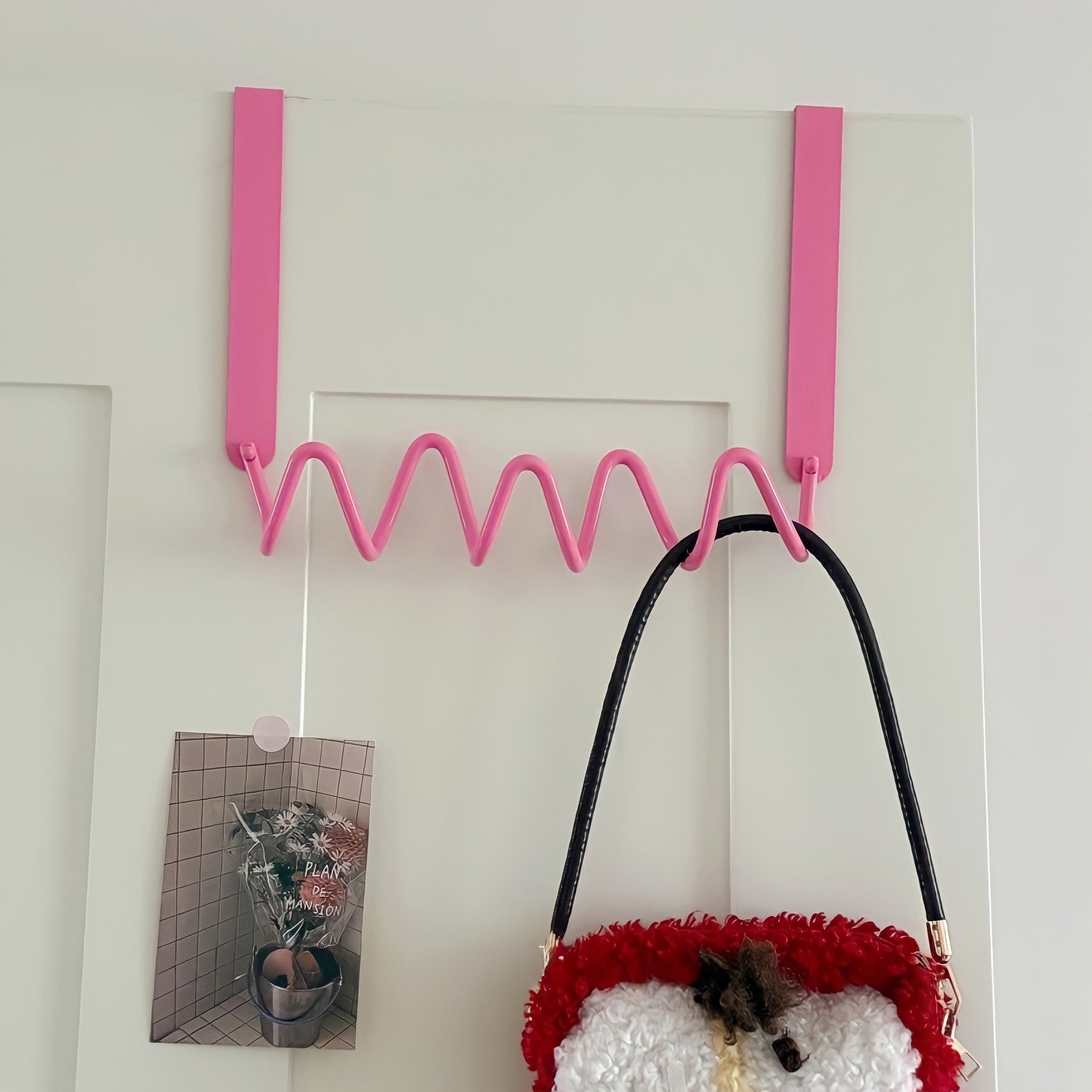 Wave Wall Door Hook Pink